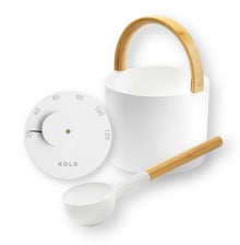 KOLO sæt med saunaspand, saunaøse og saunatermometer 2, hvid