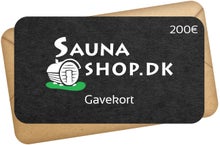 Saunashop.dk gavekort 200 &euro;